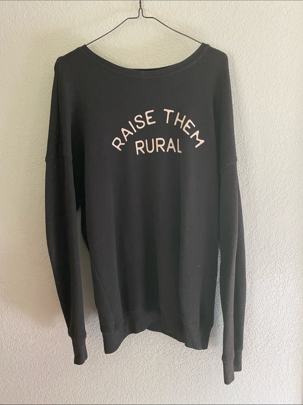 Raise Them Rural Crewneck Sweatshirt - Black